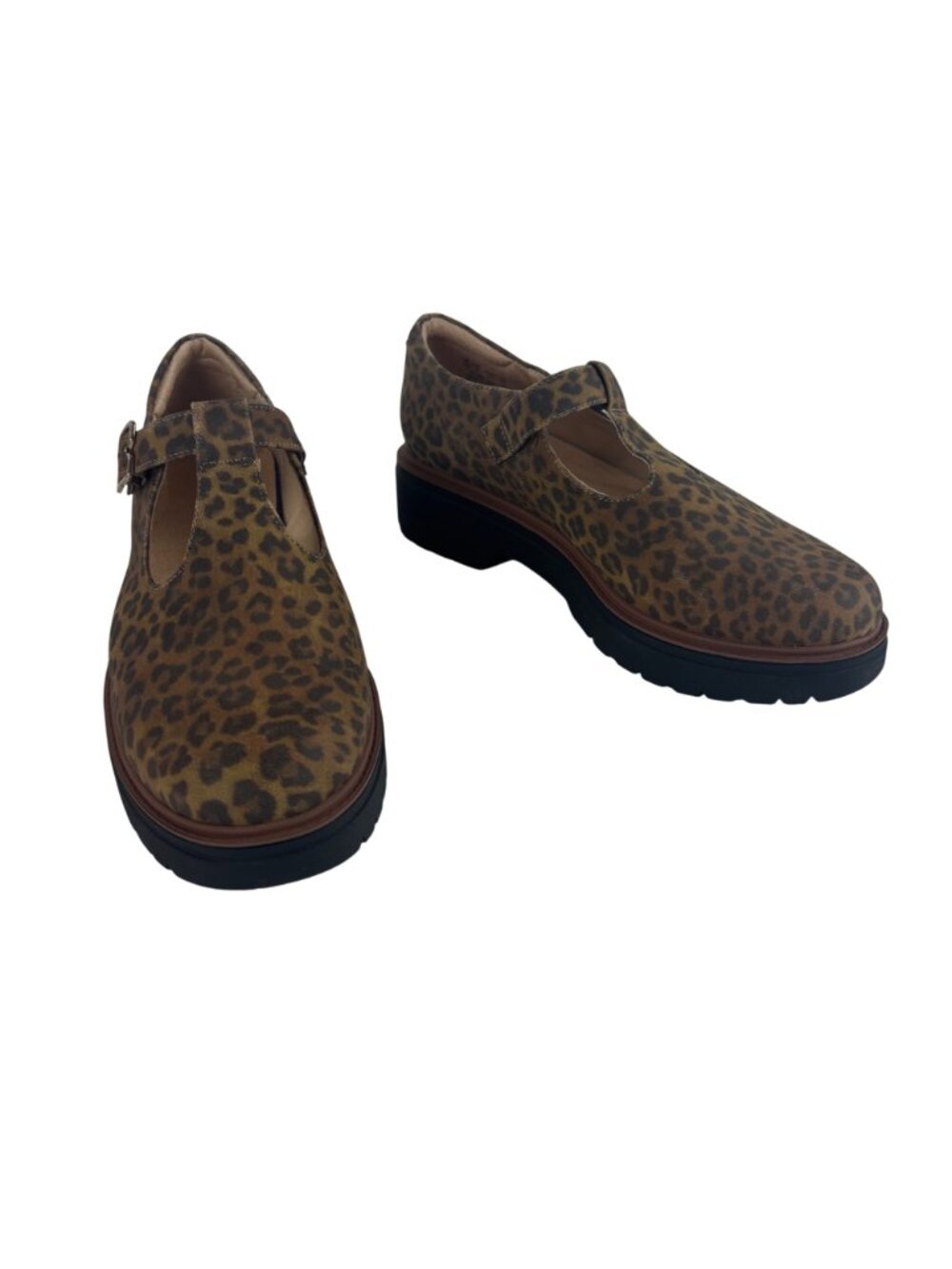 Dr. Scholls Bring It Jane Platform Mary Jane Shoes Womens 10 Leopard Print T-Str - Picture 5 of 10